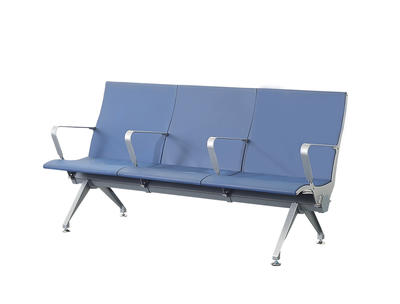 PU plastic airport waiting chair aluminium leg waiting bench P1804