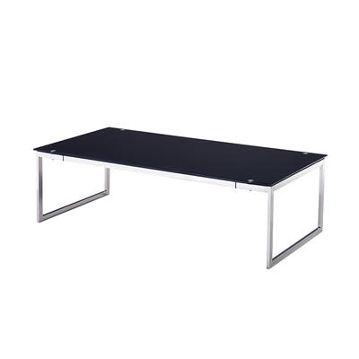 Stainless Steel Frame Tough Glass Office Tea Table OH039